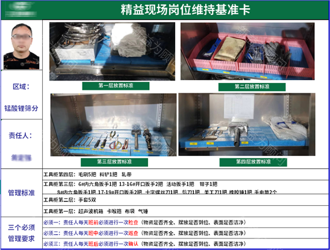 精益现场岗位维持基准卡